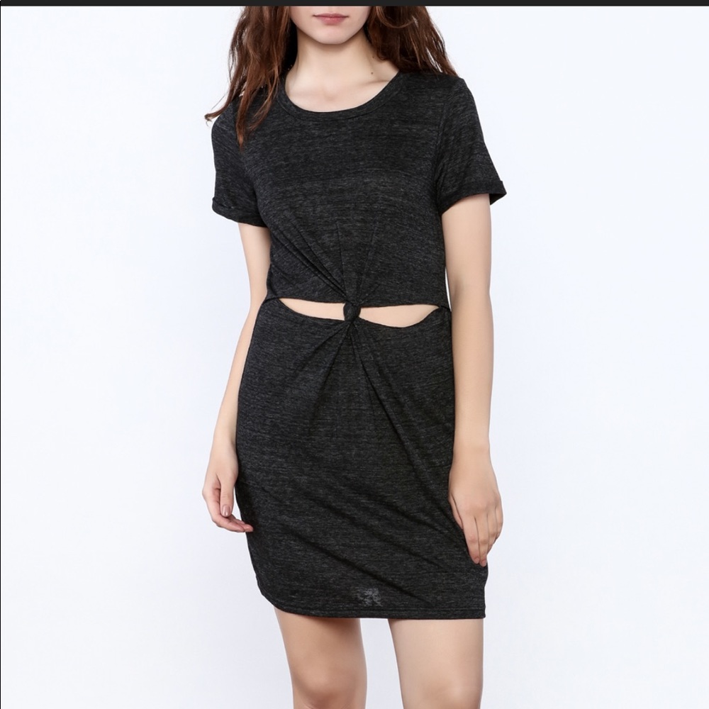 Honey punch cutout front knot dress